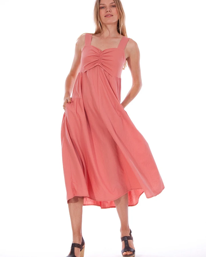 RAVENS VIEW IBIZA Damen vegan Kleid Audrey Clay Rot