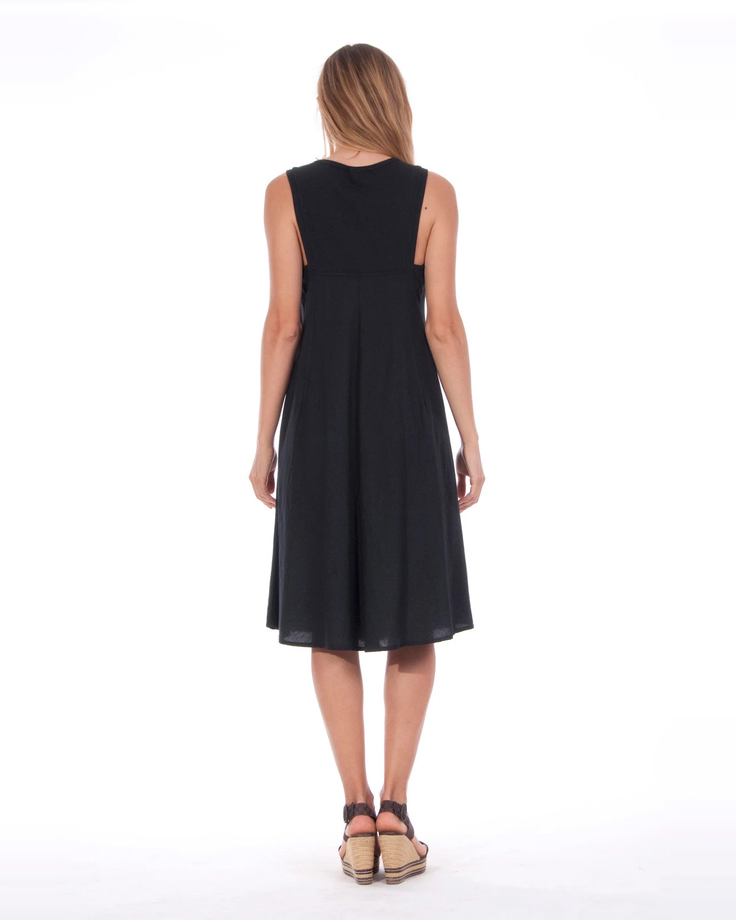 RAVENS VIEW IBIZA Damen vegan Kleid Musa Schwarz – Ansicht 2