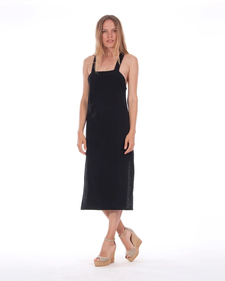 RAVENS VIEW IBIZA Damen vegan Kleid Miami Schwarz