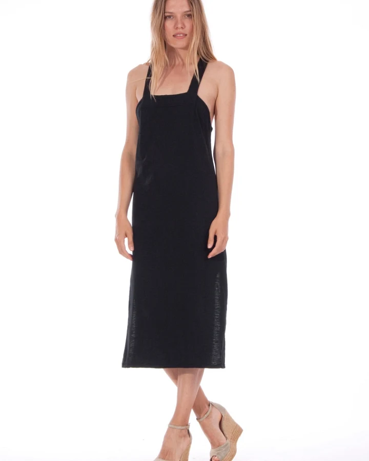 RAVENS VIEW IBIZA Damen vegan Kleid Miami Schwarz