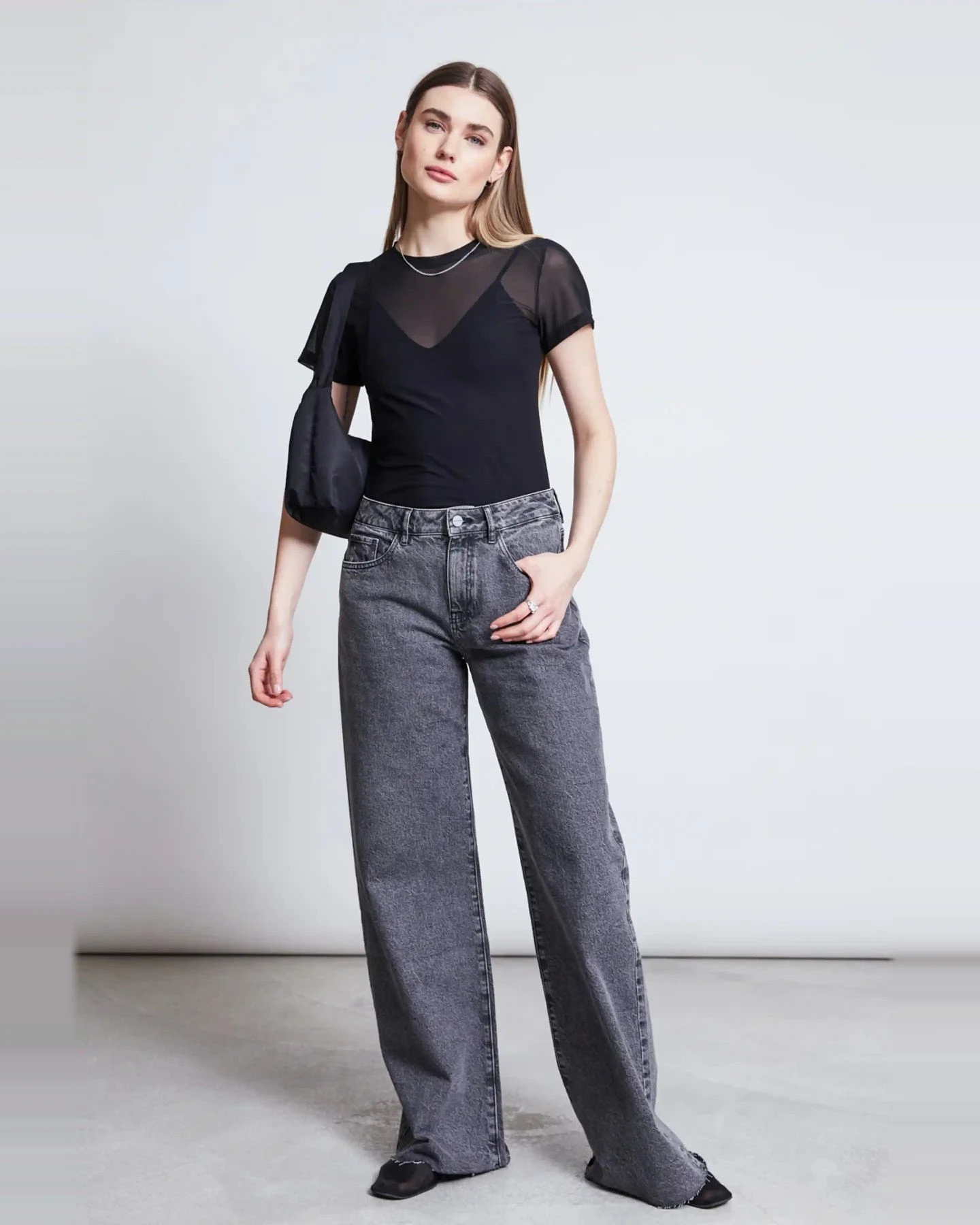 T-Shirt Evie Mesh Schwarz – Ansicht 2