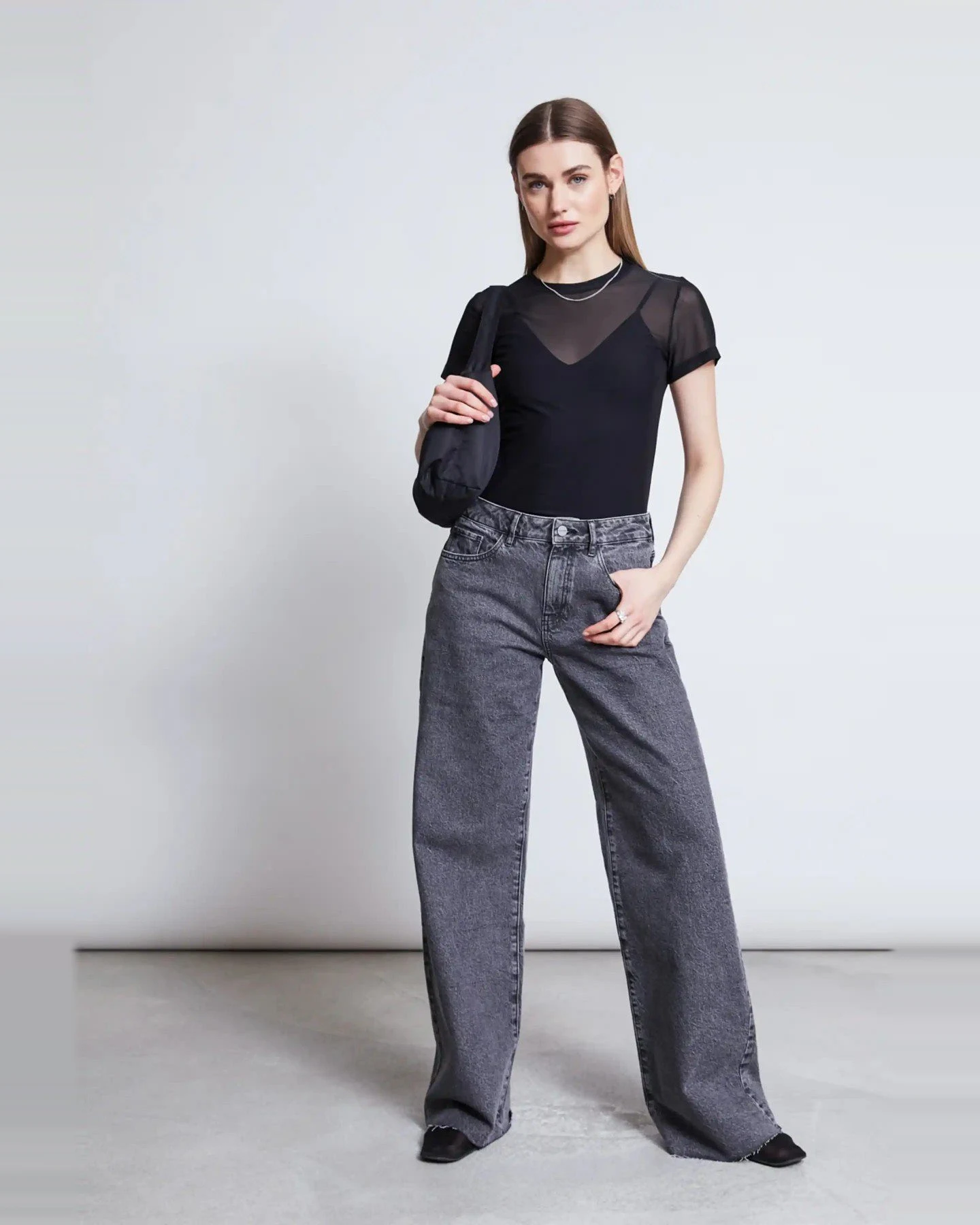 T-Shirt Evie Mesh Schwarz – Ansicht 5