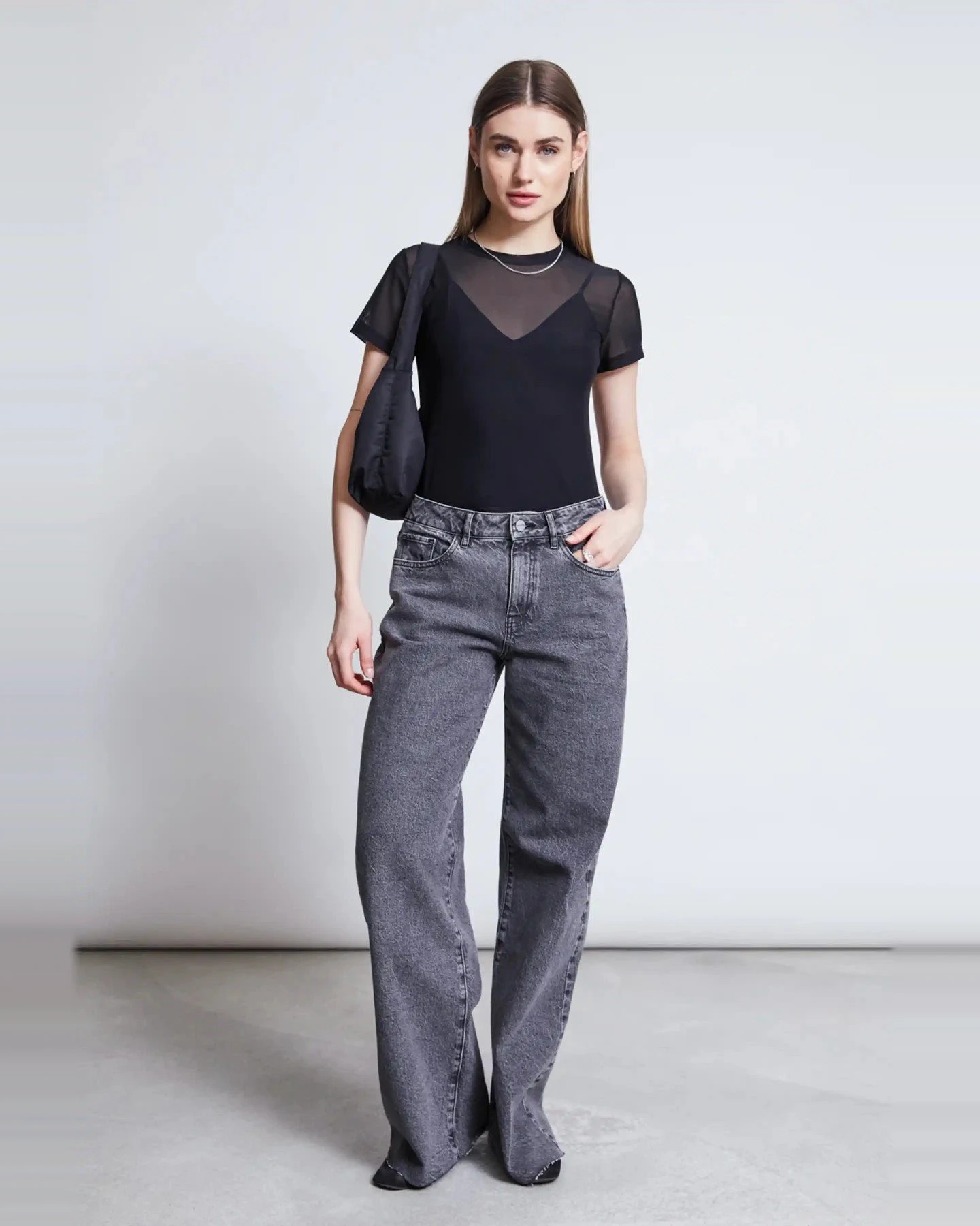 T-Shirt Evie Mesh Schwarz – Ansicht 4