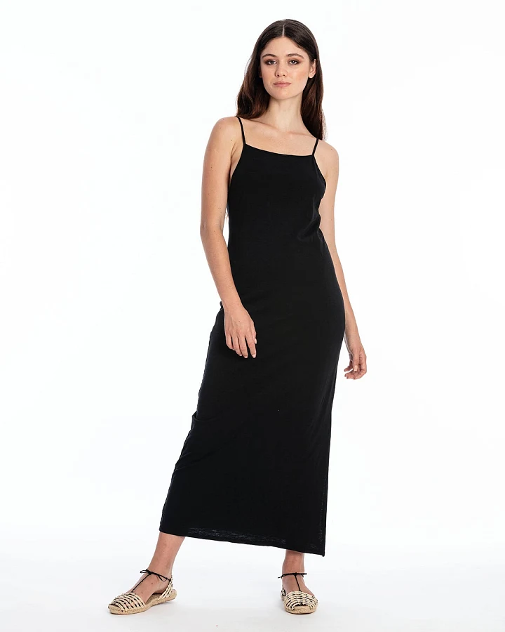 RAVENS VIEW IBIZA Damen vegan Kleid Farah Schwarz