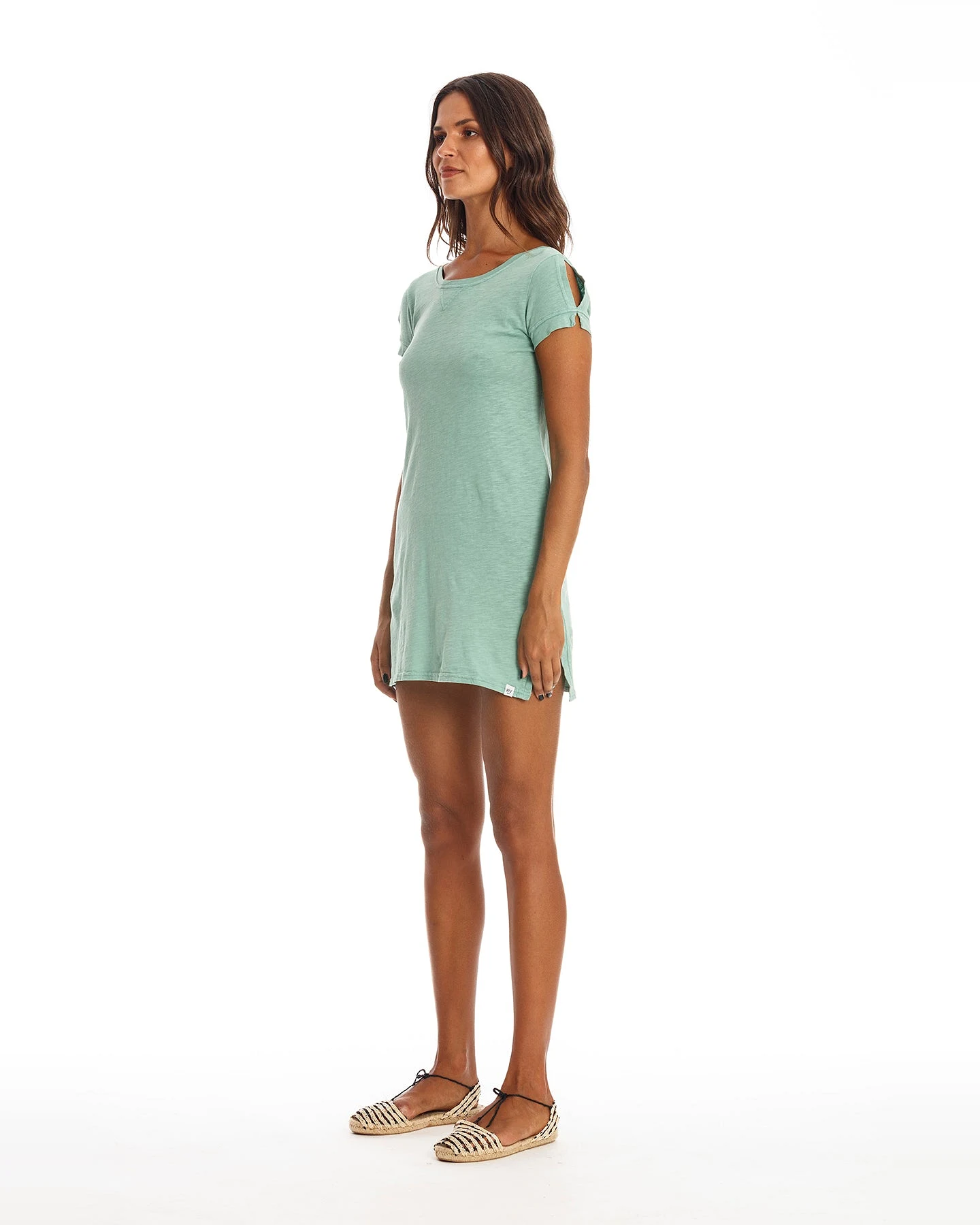 RAVENS VIEW IBIZA Damen vegan Minikleid Mia Cameo Grün – Ansicht 2