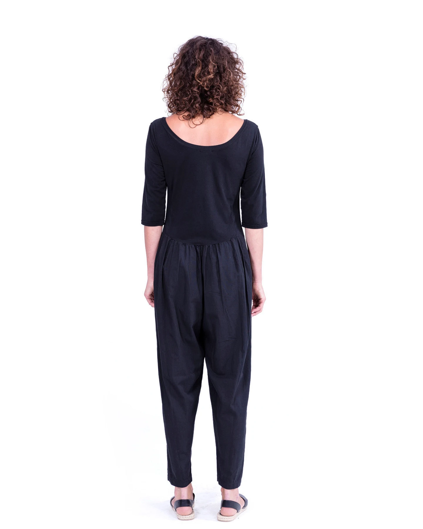 RAVENS VIEW IBIZA Damen vegan Jumpsuit Midnight Mono Schwarz – Ansicht 2