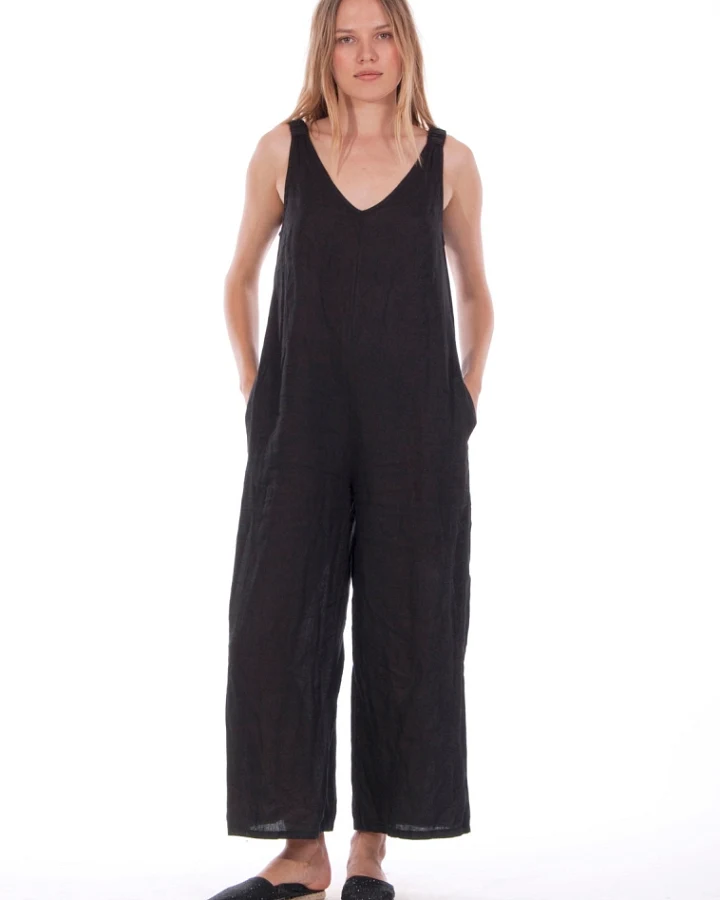 RAVENS VIEW IBIZA Damen vegan Jumpsuit Menorca Schwarz
