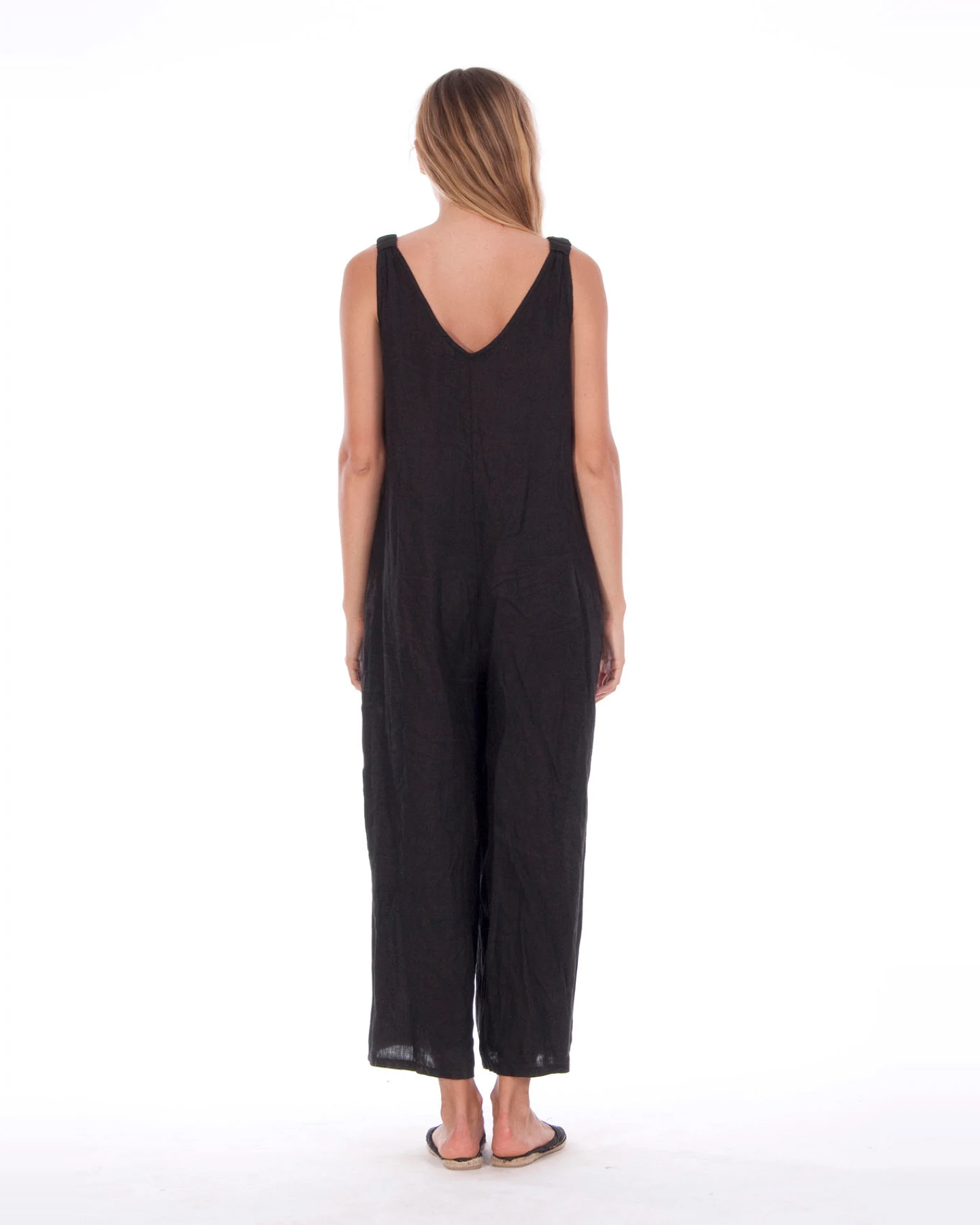 RAVENS VIEW IBIZA Damen vegan Jumpsuit Menorca Schwarz – Ansicht 2