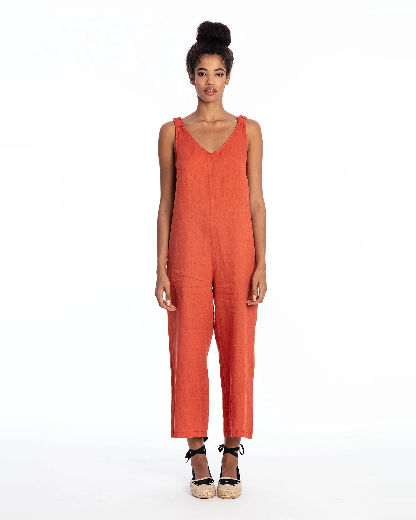 RAVENS VIEW IBIZA Damen vegan Jumpsuit Menorca Terracotta Orange – Ansicht 2