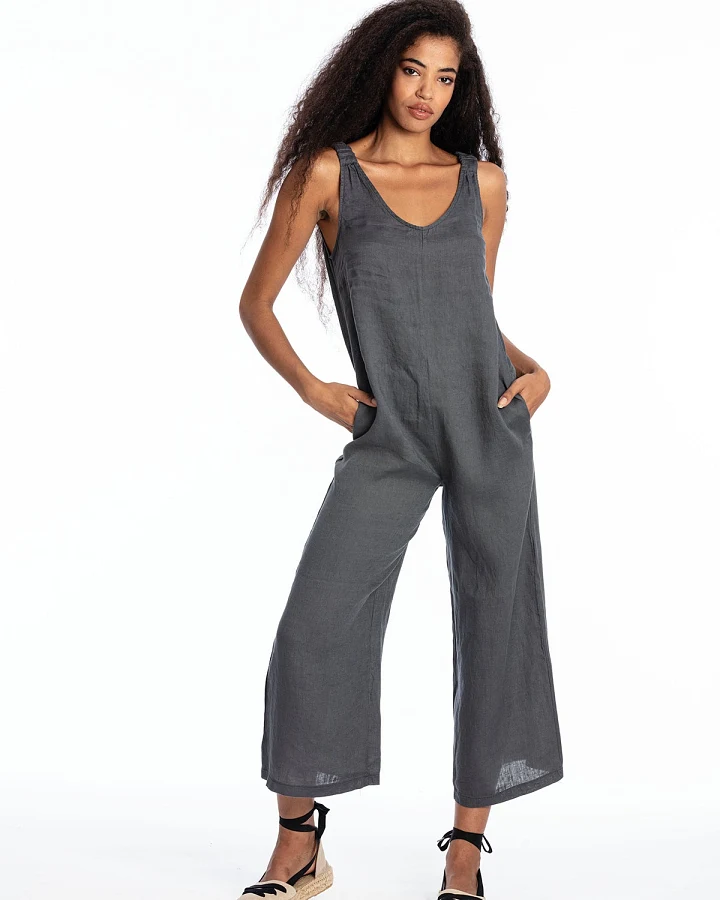 RAVENS VIEW IBIZA Damen vegan Jumpsuit Menorca Lava Blau