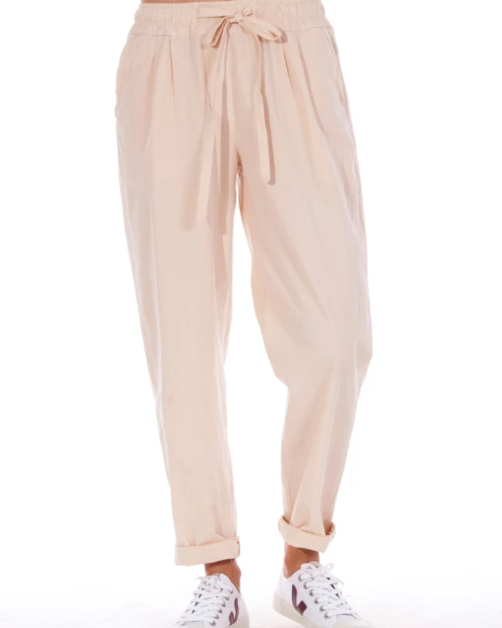 RAVENS VIEW IBIZA Damen vegan Hose Santorini Sand Beige