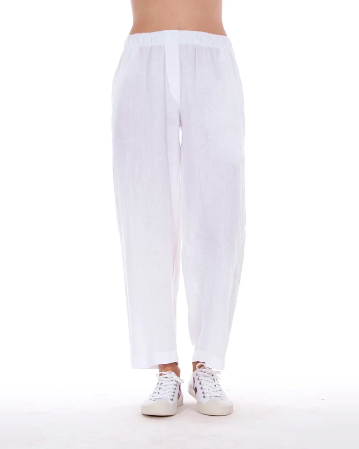 RAVENS VIEW IBIZA Damen vegan Hose Malta Weiß