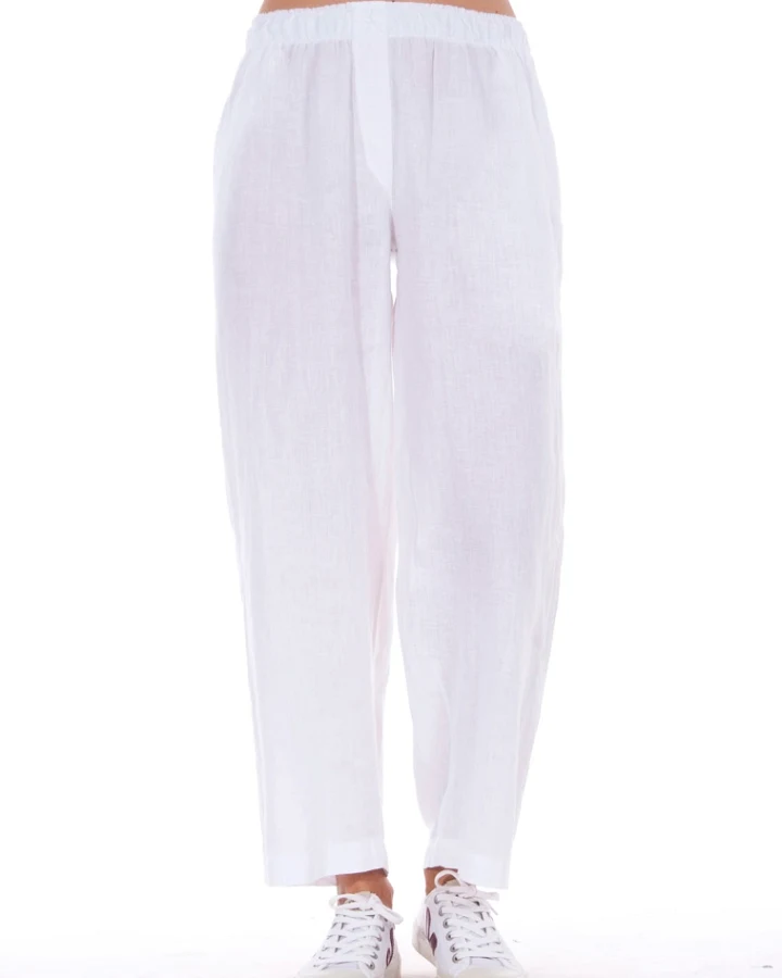 RAVENS VIEW IBIZA Damen vegan Hose Malta Weiß