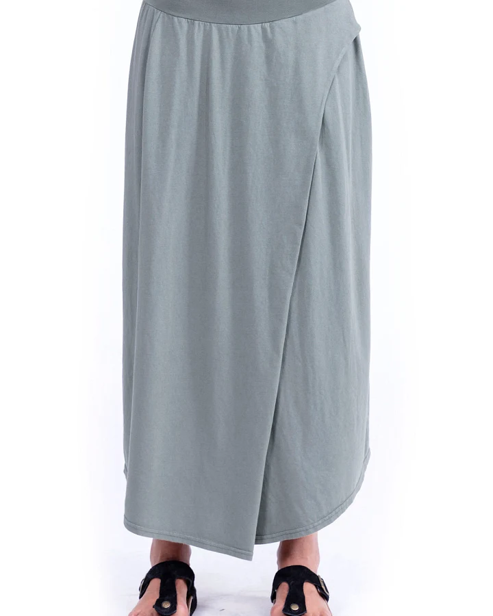 RAVENS VIEW IBIZA Damen vegan Rock Pareo Khaki Grün
