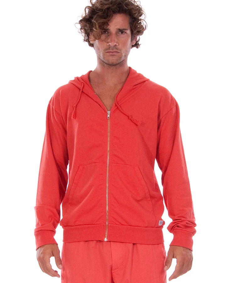 RAVENS VIEW IBIZA Herren vegan Hoodie Zip Ibiza Candy Red