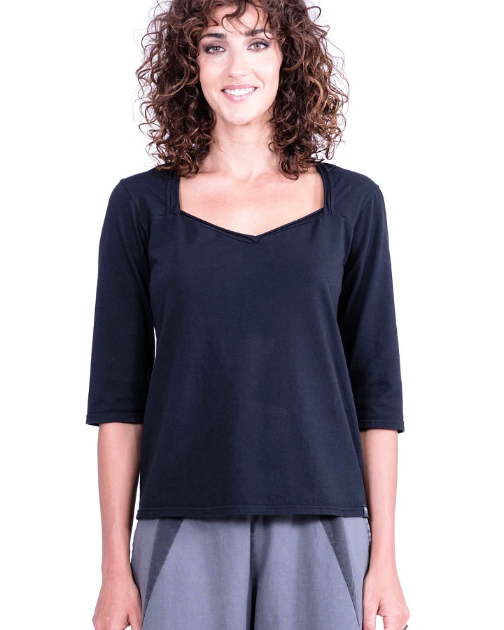 RAVENS VIEW IBIZA Damen vegan Top Chic Schwarz
