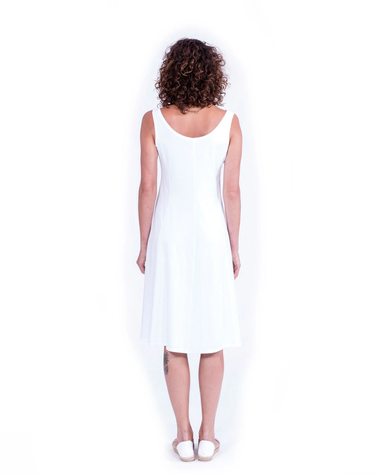 RAVENS VIEW IBIZA Damen vegan Kleid Milan Weiß – Ansicht 2