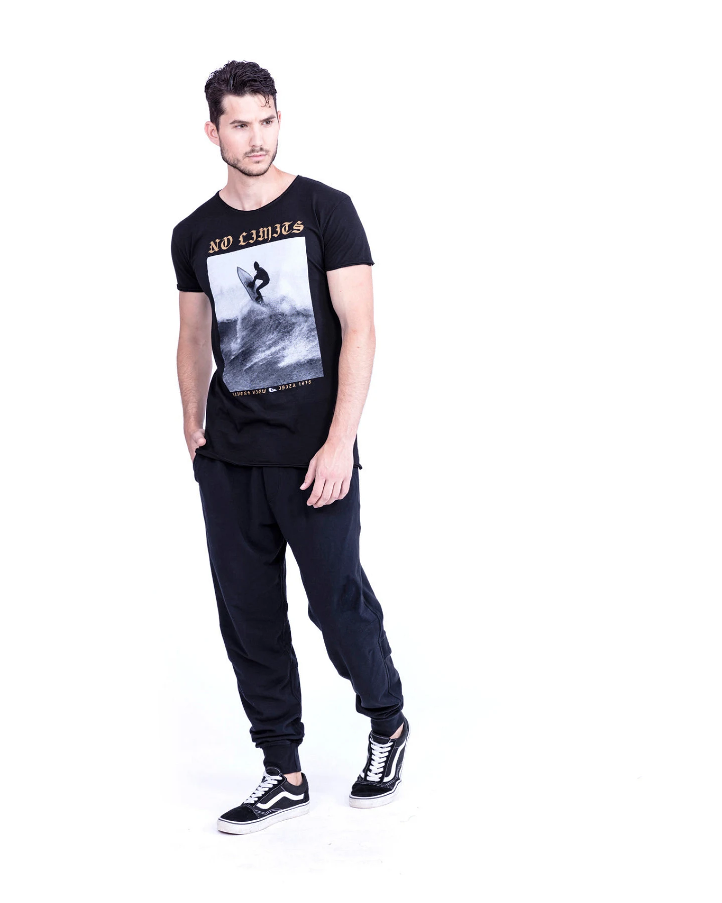 RAVENS VIEW IBIZA Herren vegan Hose Kioto Schwarz – Ansicht 2