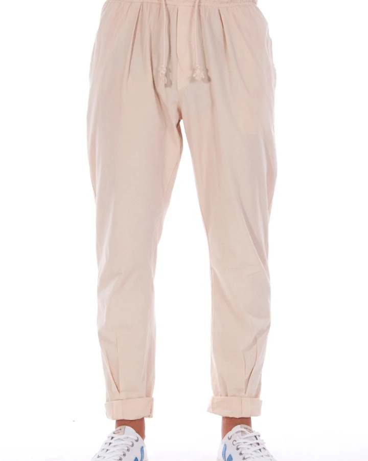 RAVENS VIEW IBIZA Herren vegan Hose Milano Sand Beige