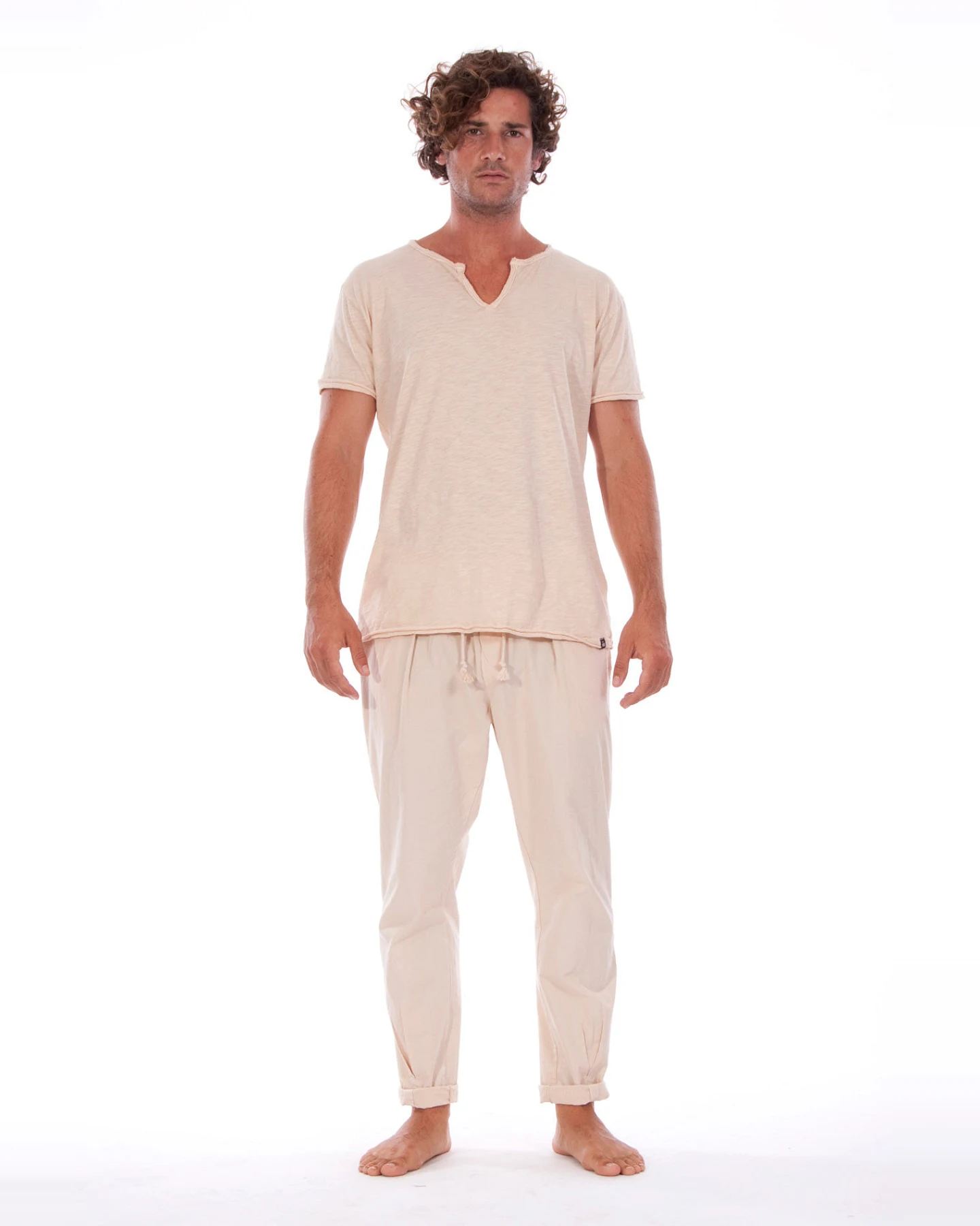 RAVENS VIEW IBIZA Herren vegan Hose Milano Sand Beige – Ansicht 2