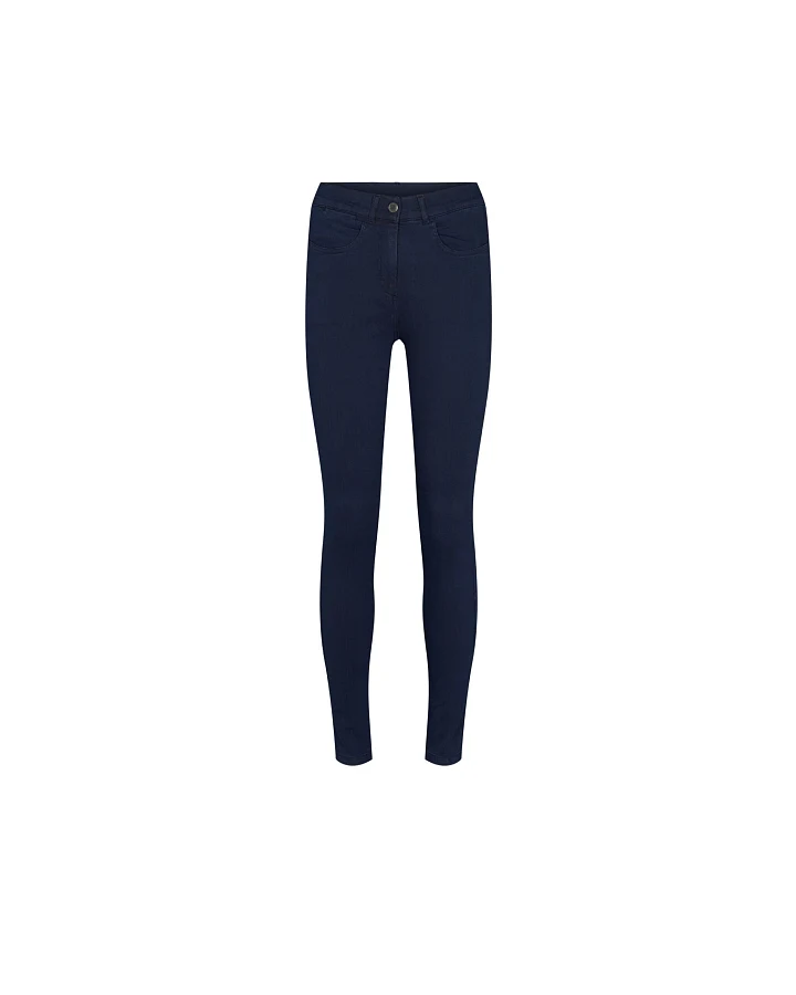 LAURIE Damen vegan Serene 5-Pocket Slim Sl - Dark Blue Denim