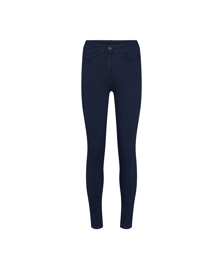 LAURIE Damen vegan Serene 5-Pocket Slim Sl - Dark Blue Denim
