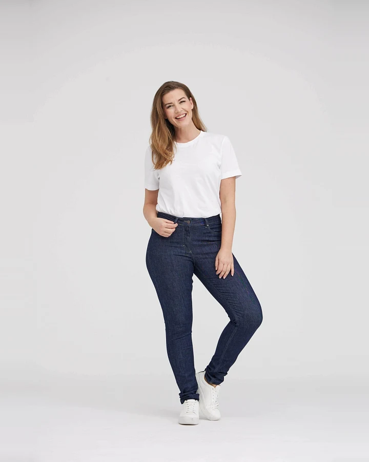LAURIE Damen vegan Laura Slim Ml - Dunkelblauer Denim