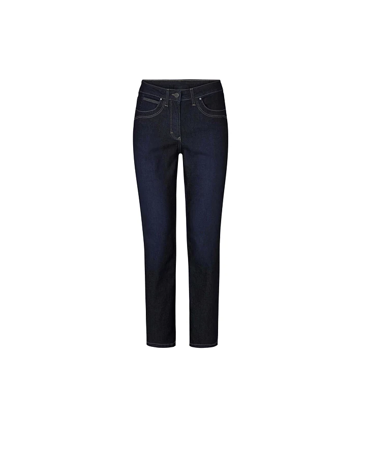 LAURIE Damen vegan Laura Slim Ml - Washed Dark Blue Denim