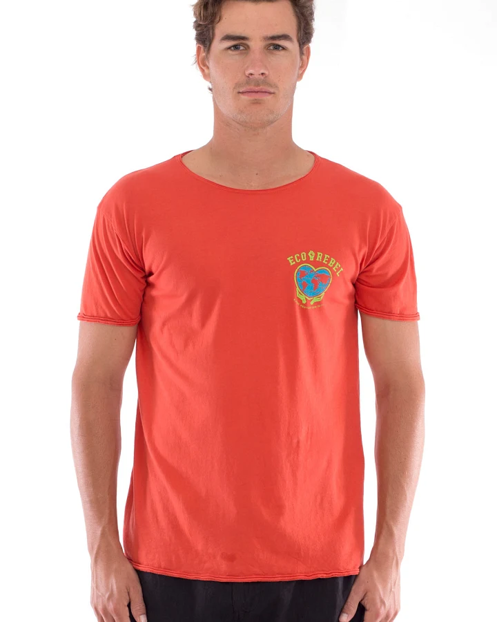 RAVENS VIEW IBIZA Herren vegan T-Shirt Eco Rebel Terracotta Orange