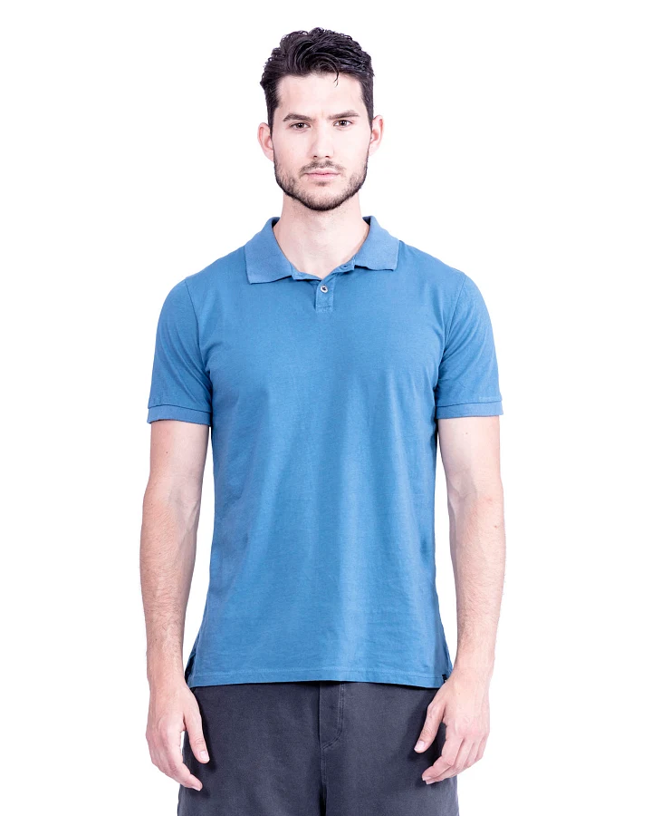 RAVENS VIEW IBIZA Herren vegan Polo-T-Shirt Maui Blau