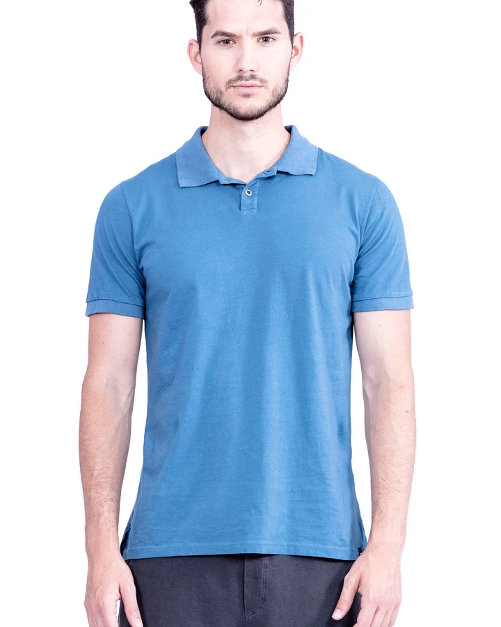 RAVENS VIEW IBIZA Herren vegan Polo-T-Shirt Maui Blau