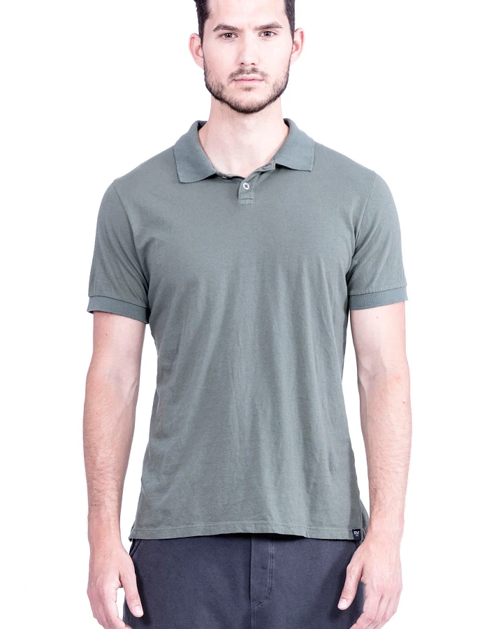 RAVENS VIEW IBIZA Herren vegan Polo-T-Shirt Khaki Grün