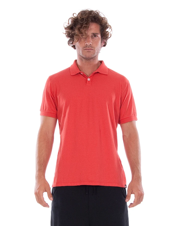 RAVENS VIEW IBIZA Herren vegan Polo-T-Shirt Candy Red