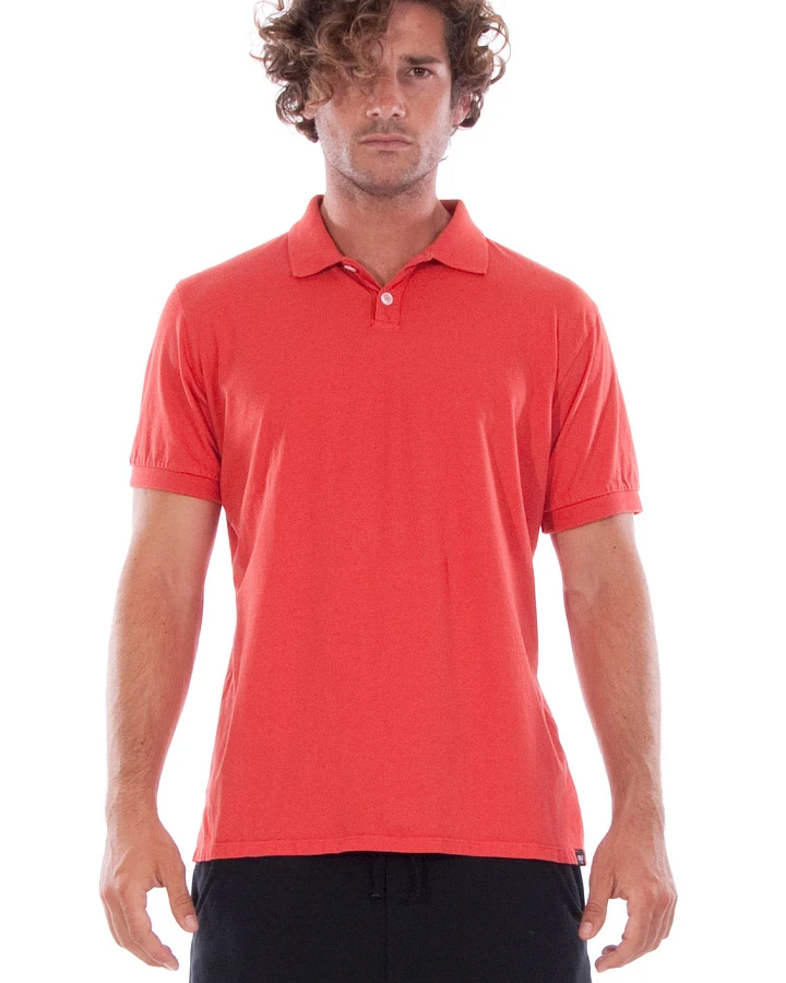 RAVENS VIEW IBIZA Herren vegan Polo-T-Shirt Candy Red