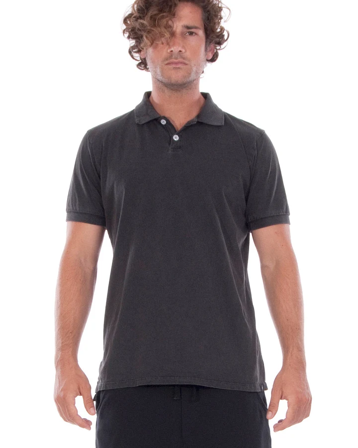 RAVENS VIEW IBIZA Herren vegan Polo-T-Shirt Anthrazitgrau
