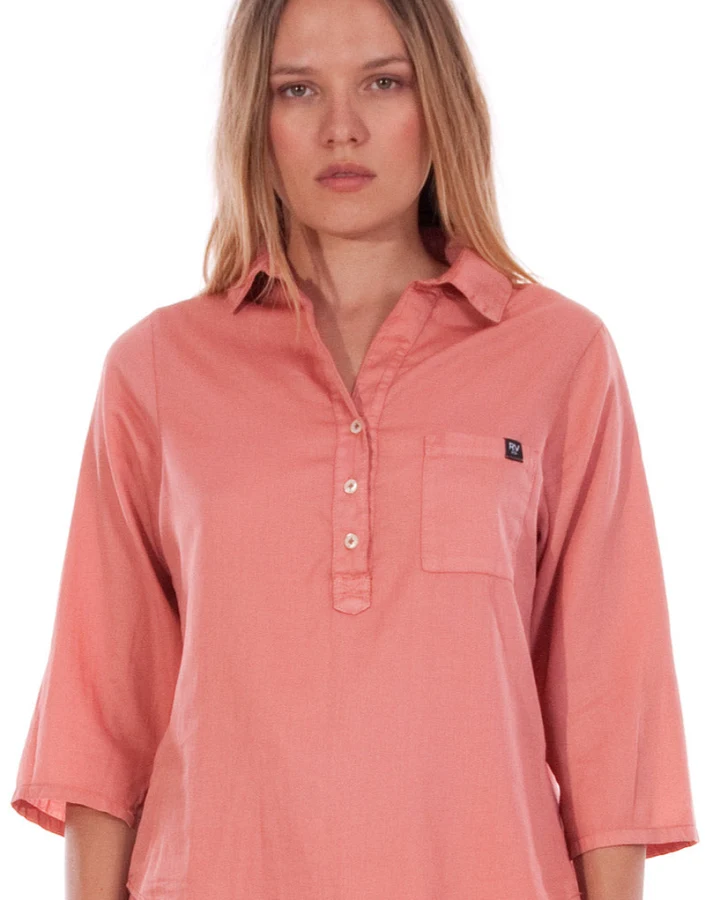 RAVENS VIEW IBIZA Damen vegan Shirt Ilona Clay Rot