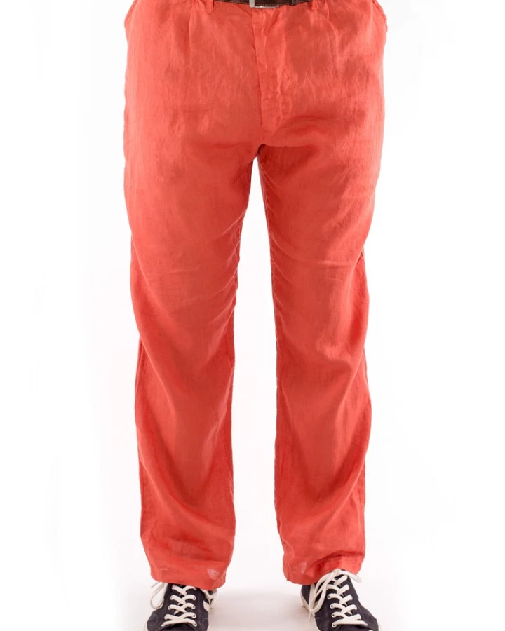 RAVENS VIEW IBIZA Herren vegan Hose Positano Terracotta Orange