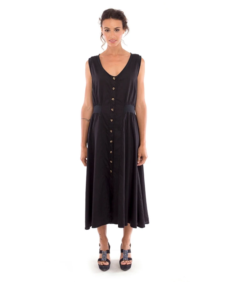 RAVENS VIEW IBIZA Damen vegan Kleid Penelope Schwarz