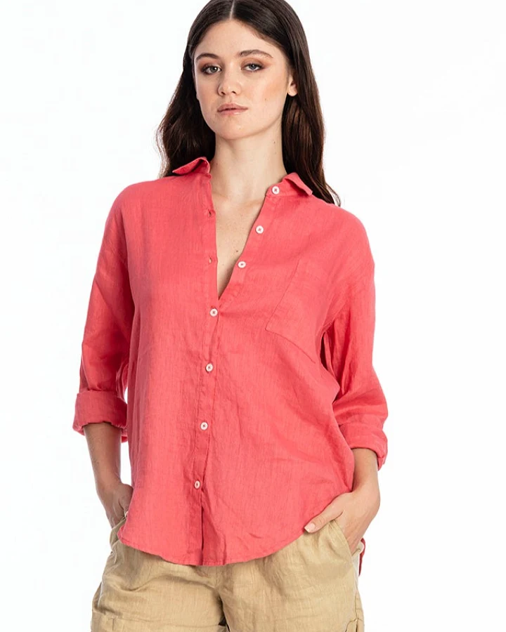 RAVENS VIEW IBIZA Damen vegan Shirt Flamingo Rosa