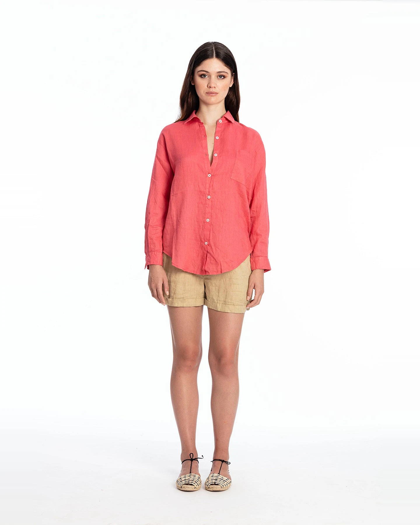 RAVENS VIEW IBIZA Damen vegan Shirt Flamingo Rosa – Ansicht 2