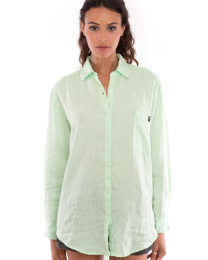 RAVENS VIEW IBIZA Damen vegan Shirt Monet Mintgrün