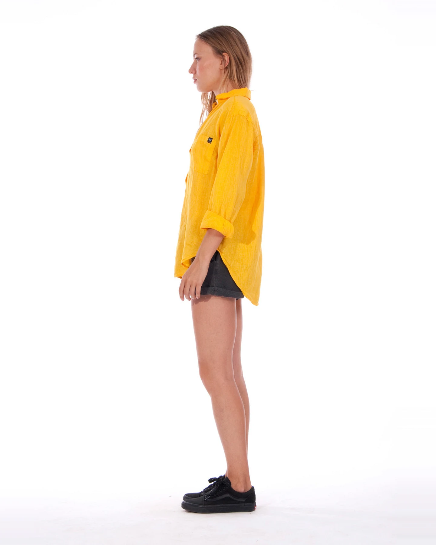 RAVENS VIEW IBIZA Damen vegan Hemd Monet Altgold Gelb – Ansicht 2