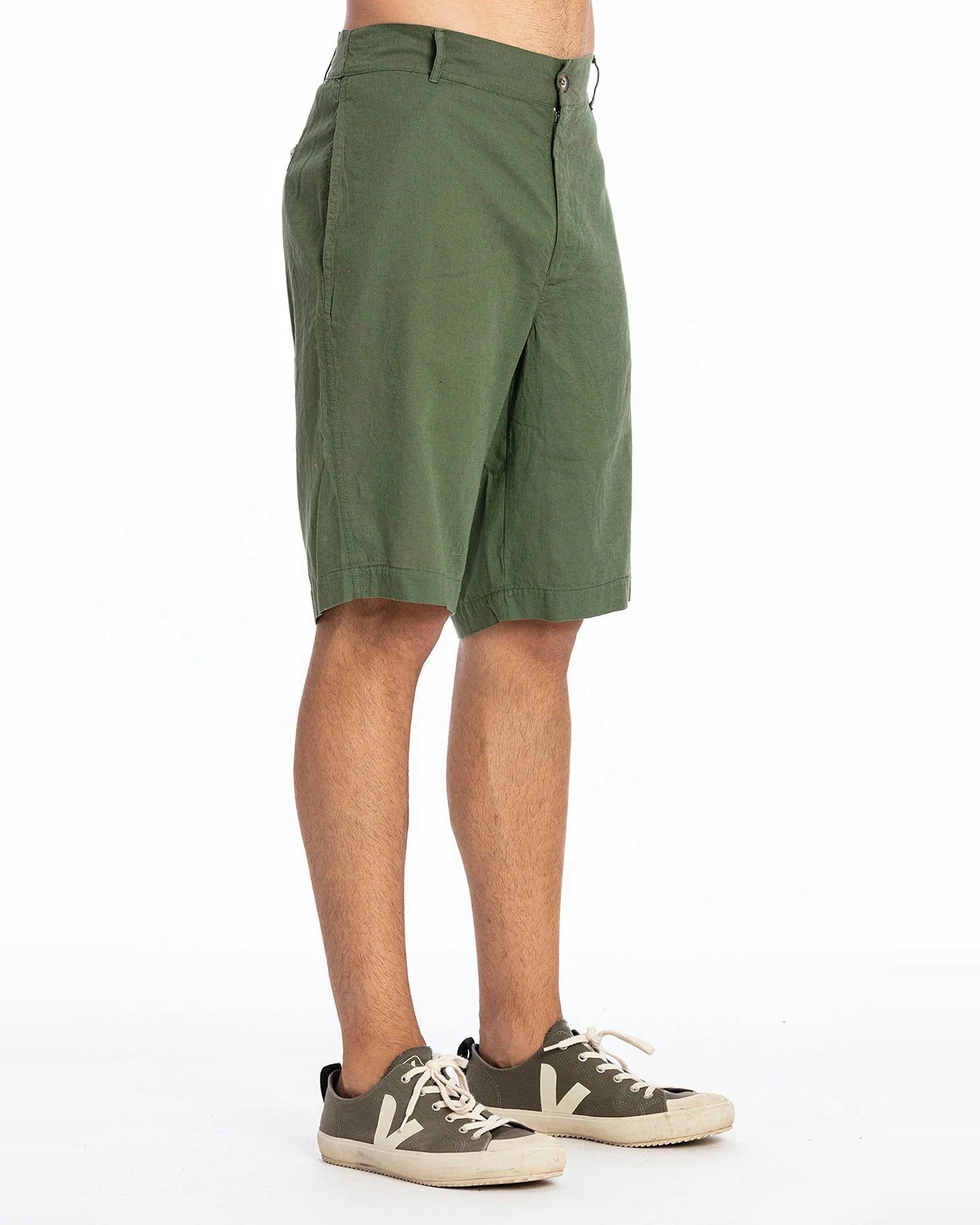 RAVENS VIEW IBIZA Herren vegan Shorts Kyros Waldgrün – Ansicht 2