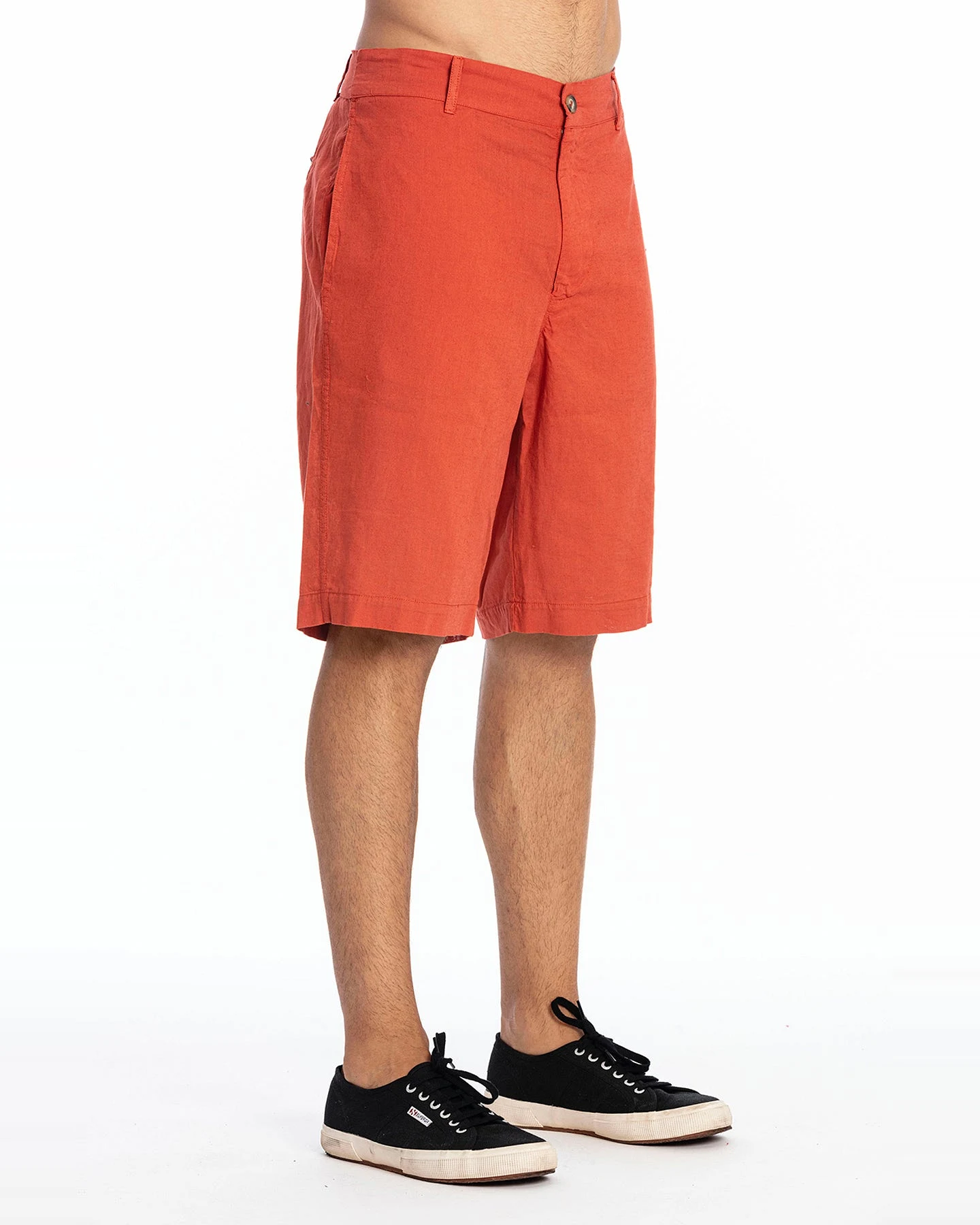 RAVENS VIEW IBIZA Herren vegan Shorts Kyros Terracotta Orange – Ansicht 2