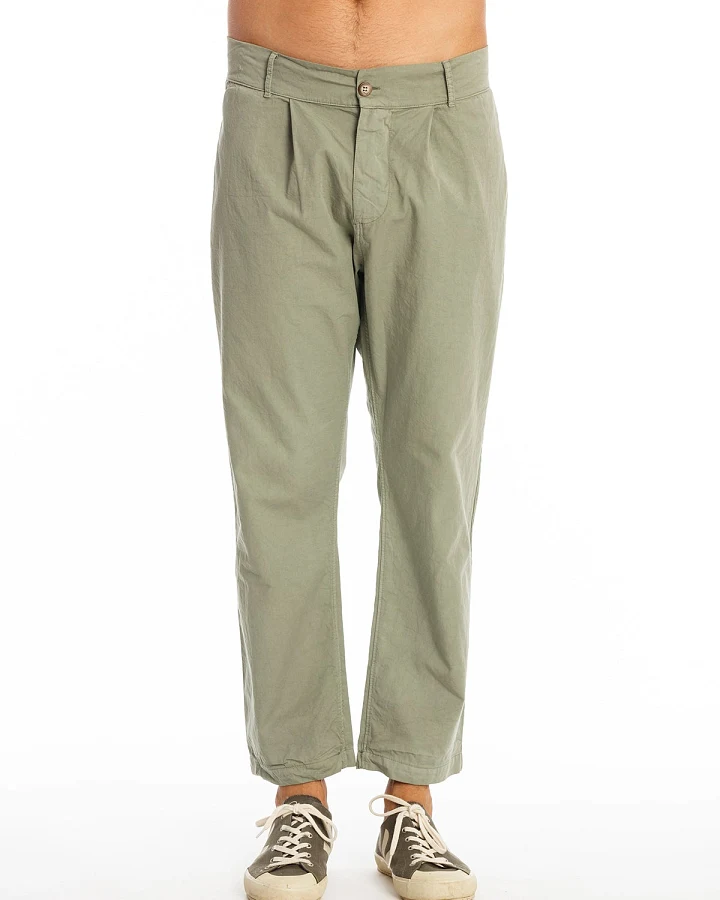 RAVENS VIEW IBIZA Herren vegan Hose Luc Khaki Grün