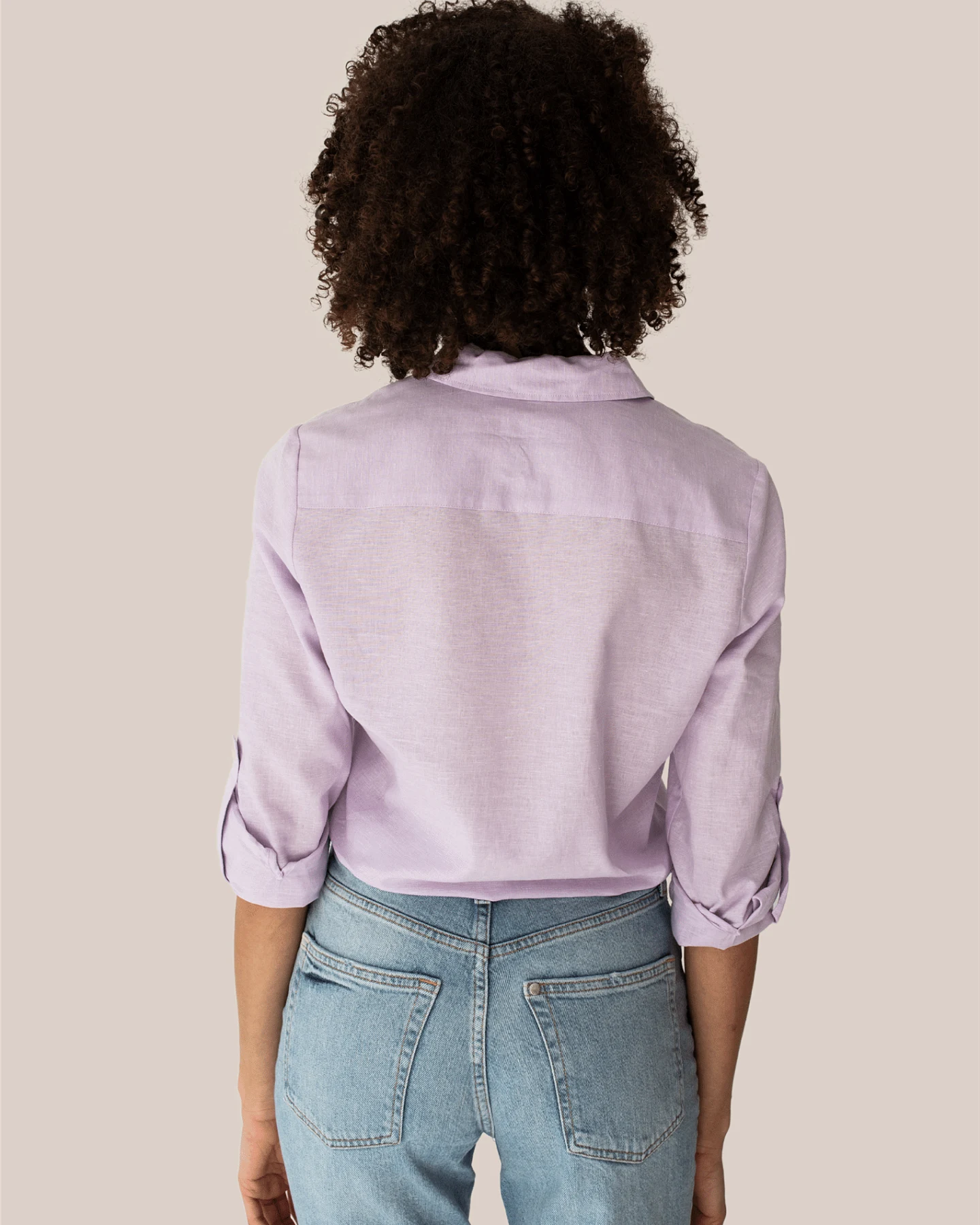 Arber Studio Damen vegan Hemd Elm Hellviolett – Ansicht 2