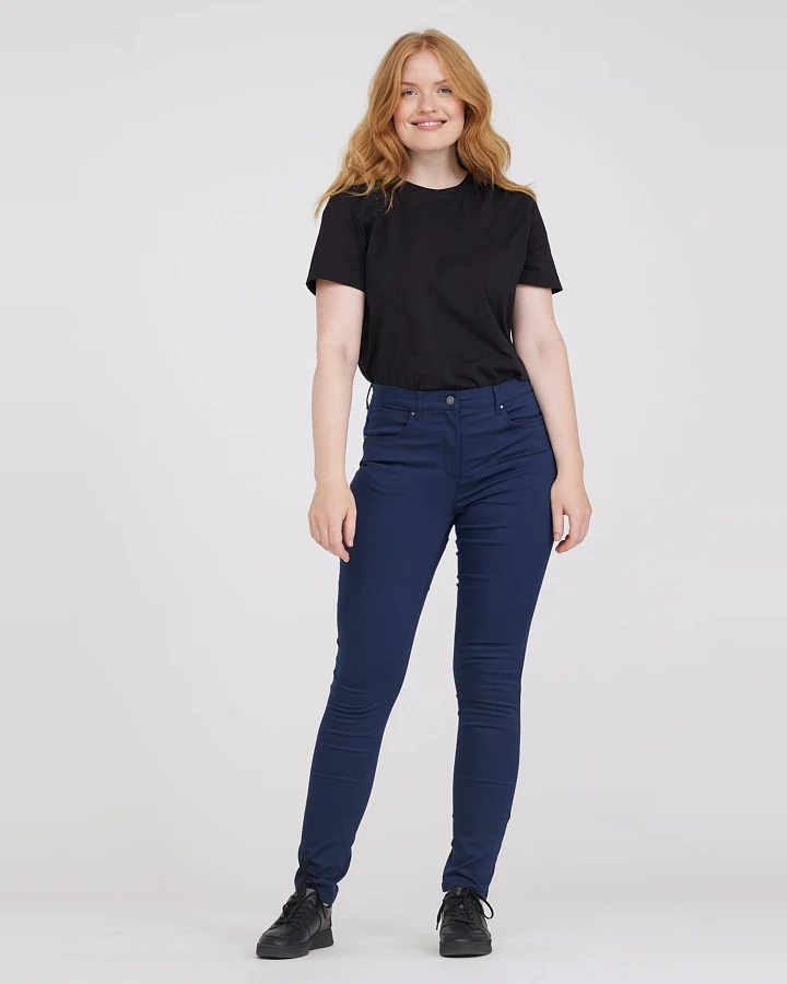 LAURIE Damen vegan Jeans Laura Slim Ml Marineblau