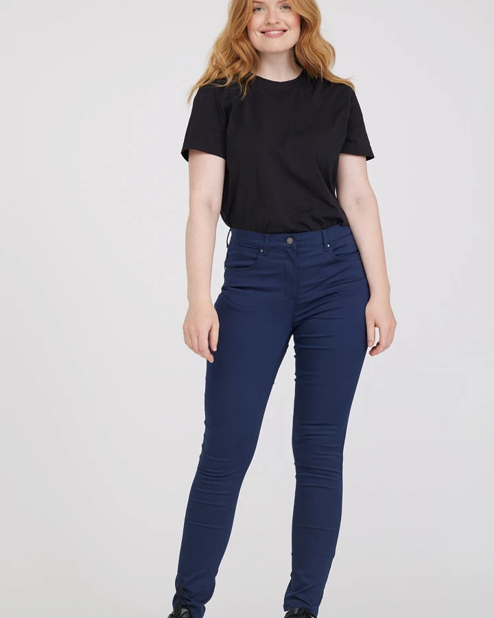 LAURIE Damen vegan Jeans Laura Slim Ml Marineblau
