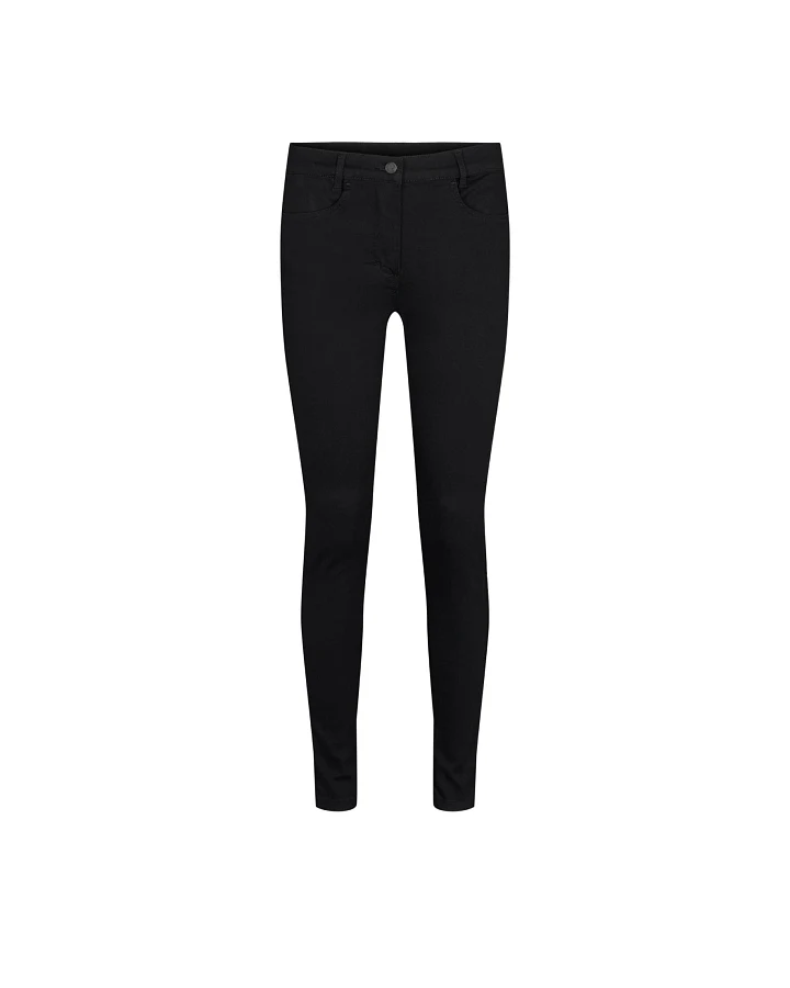 LAURIE Damen vegan Hose Serene 5-Pocket Slim Sl Schwarz