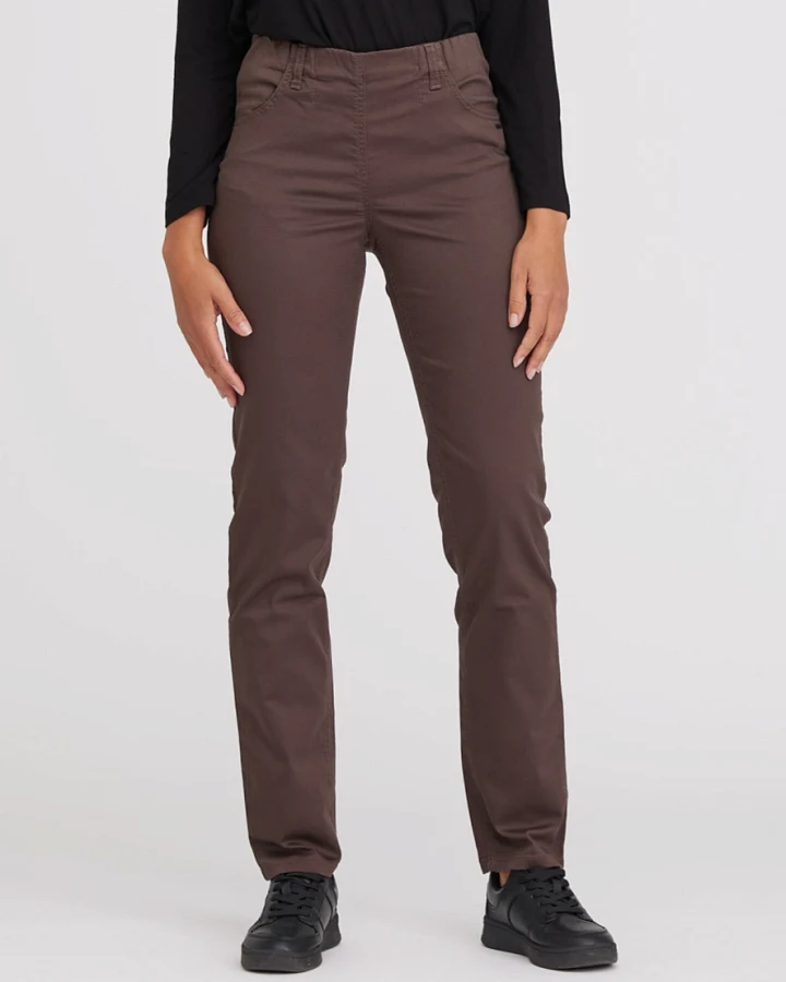 LAURIE Damen vegan Hose Kelly Regular Ml Braun